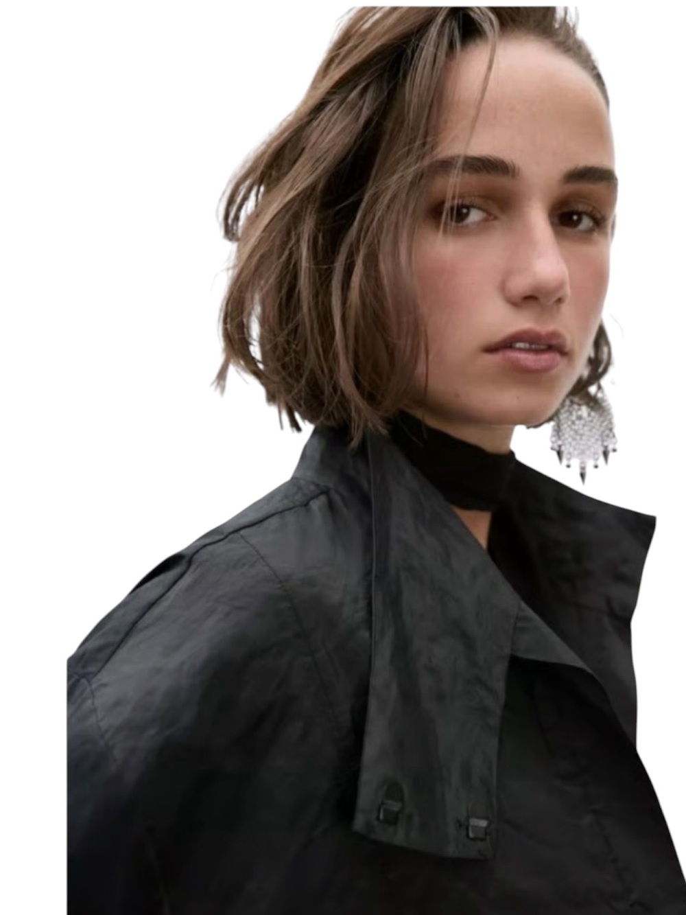 ZARA Funnel Neck Wind Breaker in Sz S